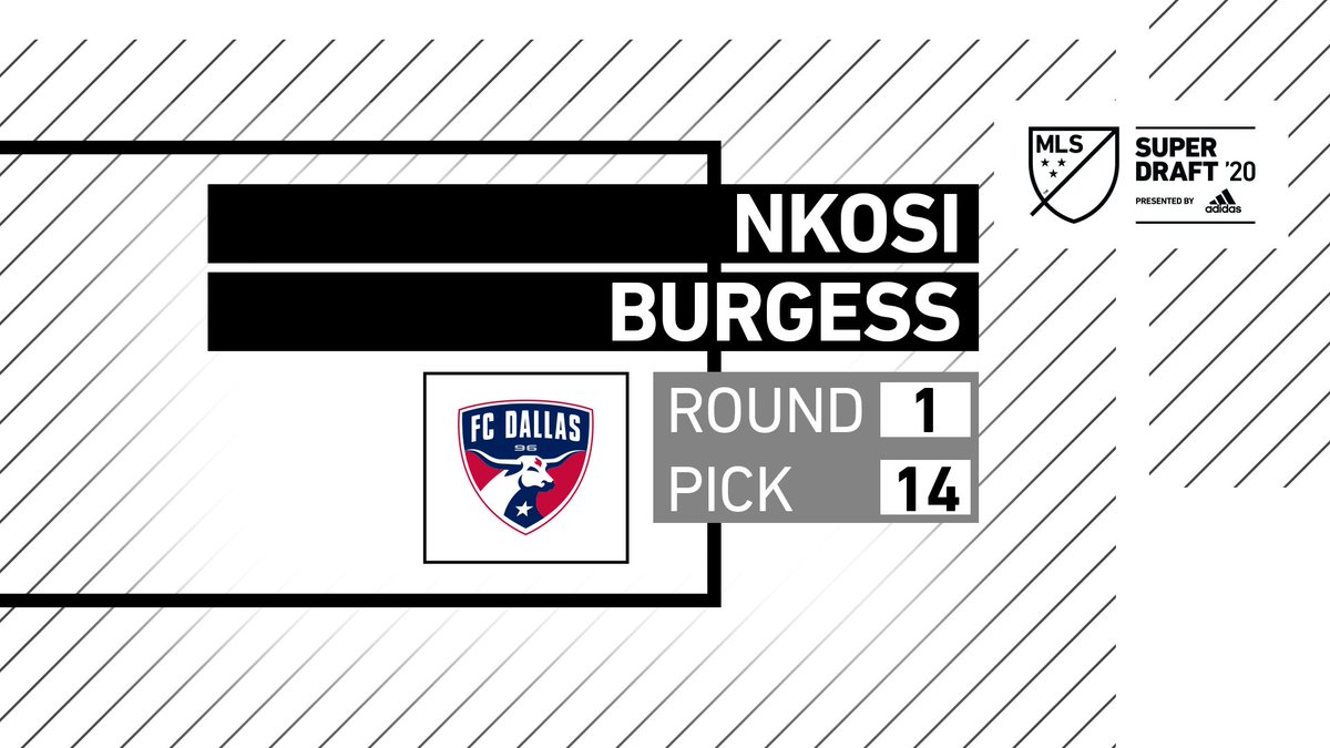 MLS's tweet photo. At #14, @FCDallas select defender Nkosi Burgess out of @seattleumsoc. #SuperDraft https://t.co/cUw3v2CL9r