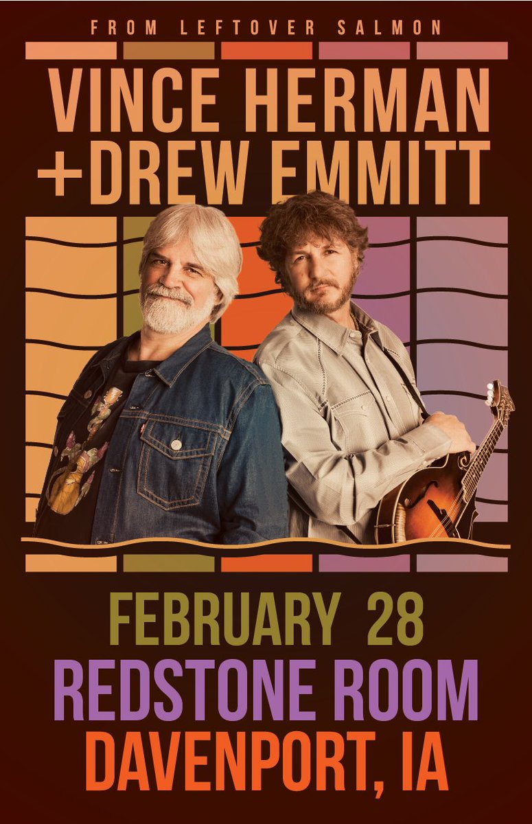 CommonChordQC's tweet photo. Leftover Salmon fans - Vince Herman & Drew Emmit are back in the #RedstoneRoom! The two long-time collaborators are hitting the road for a rare run of acoustic-duo shows that will celebrate over thirty years of musical friendship.
Tickets at https://t.co/rU4tHyxtB4 https://t.co/DeTiHxhVGr