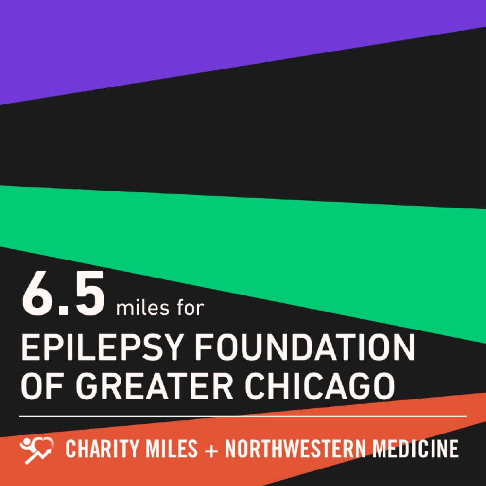 teamquail's tweet photo. 6.5 @CharityMiles for @EpilepsyFdn. Thx @NorthwesternMed for sponsoring me! https://t.co/bajrJYI7zl