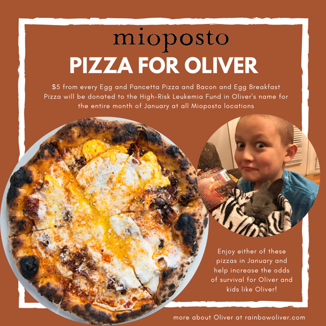 emkreger's tweet photo. Many thanks to @mioposto for supporting @seattlechildren 's High-Risk Leukemia Program through the #ALLOutForOliver campaign! Please enjoy one of their designated pizzas this month and help Dr. Todd Cooper and his team help kids like Oliver fight #childhoodcancer #forthekids https://t.co/4ttiehM4Tk