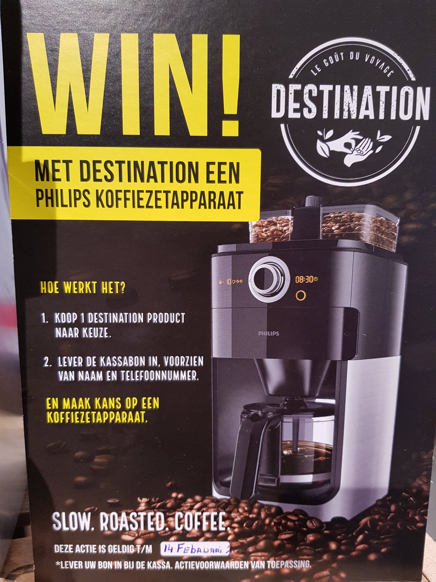 NatuurwinkelC's tweet photo. #WIN een Philips koffiezetapparaat bij aankoop van een Destination product!
Op Valentijnsdag 14 februari wordt de winnaar bekend gemaakt 🎉
#biologisch #bio #organic https://t.co/kbzdgwm6VR