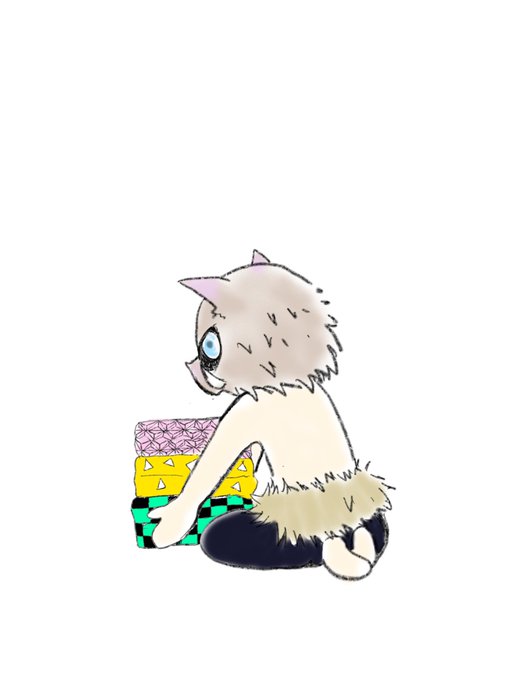 志葉堂さんがTwitterに投稿した嘴平伊之助(鬼滅の刃)のイラスト。