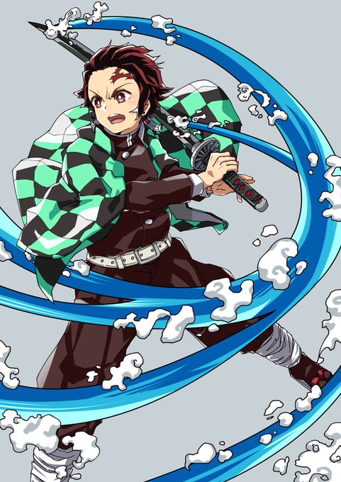 いナりんさんがTwitterに投稿した竈門炭治郎(鬼滅の刃)のイラスト。