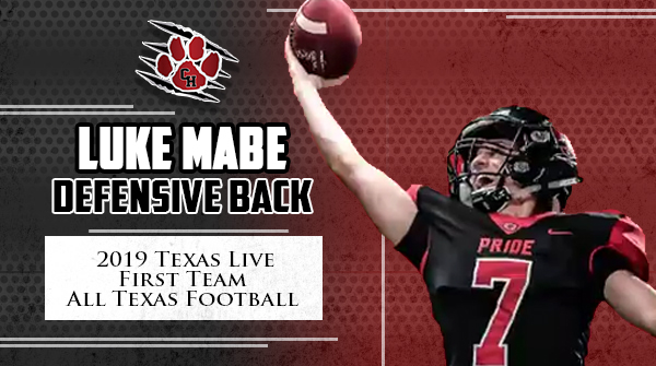 CHHS_FOOTBALL's tweet image. S/O to @lukiemabie for being selected to the 2019 Texas Live First Team All-Texas Football Team as a Defensive Back! #chpantherpride #pantheron #F19HT #FOCUS #PR1DE @joewillis7