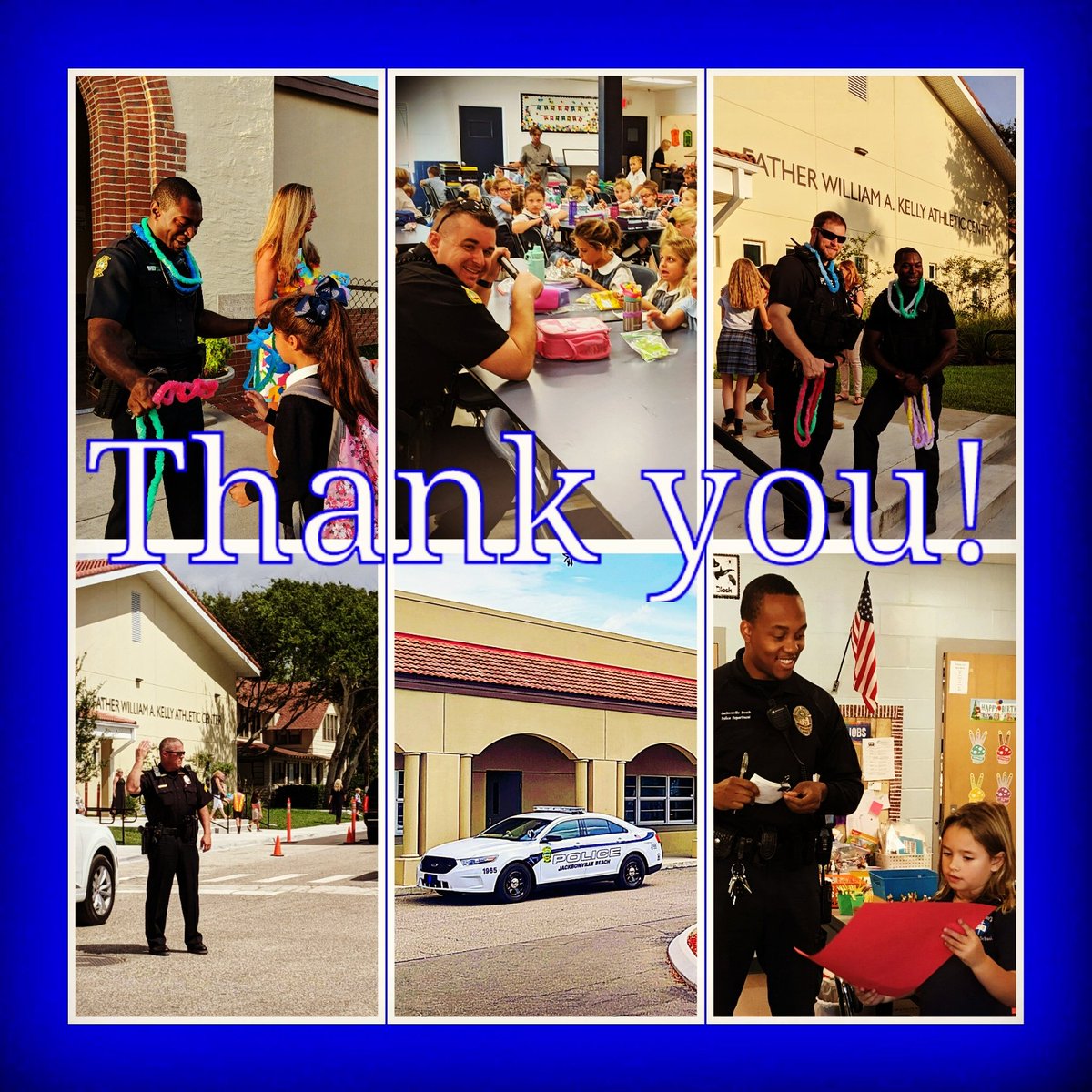 SPCS_Jax_Beach's tweet photo. We💙our #JBPD! You're in our prayers this #LawEnforcementAppreciationDay2020 St. Michael be our protection! #lawenforcement #SafetyOfficers #Police  #SafeSchool #ThinBlueLine  #CatholicSchoolStrong #PrayforPolice #SafetyFirst #StMichael @JaxBeachPD @DOSACatholics  @nationalcops https://t.co/2HHciWSPCA