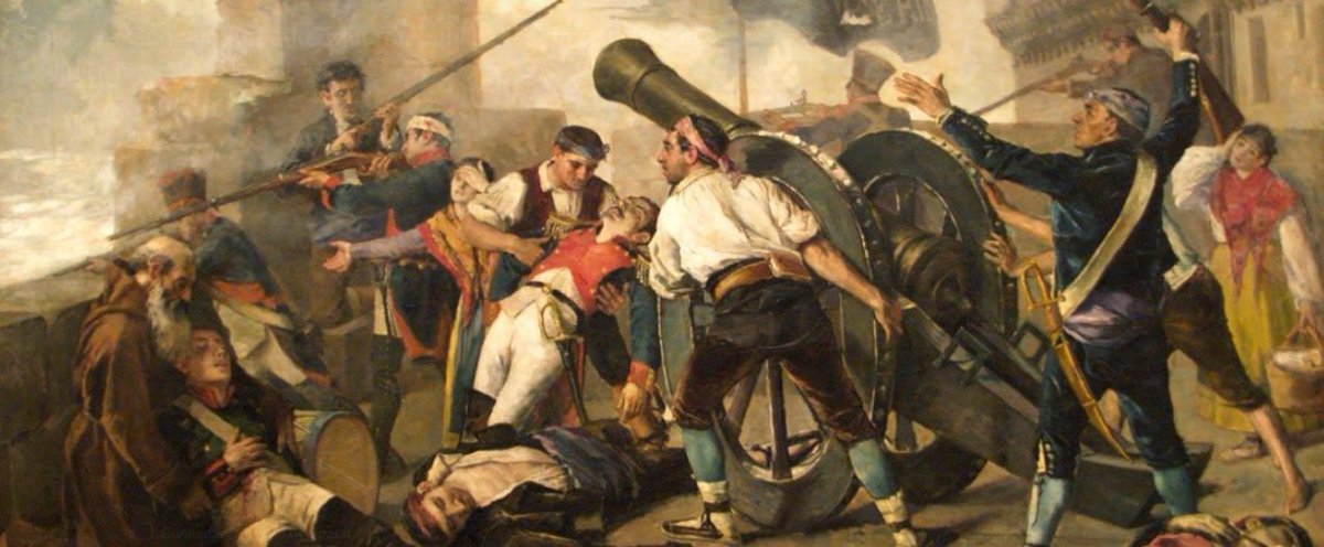 El 9 de enero de 1809 comenzó el bombardeo general a Zaragoza, más de 100 cañones abrieron fuego, sobre todo contra los reductos. A las pocas horas la mayor parte de la artillería del reducto del Pilar quedó desmontada, con multitud de cadáveres diseminados.