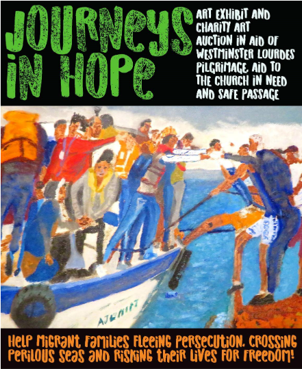 acn_uk's tweet photo. Come along to Journeys of Hope, an art auction of paintings exploring faith and persecution. 30th January at Farm Street Church 6pm. Place your bids! 📩🎨 https://t.co/uWMaBQGKgF