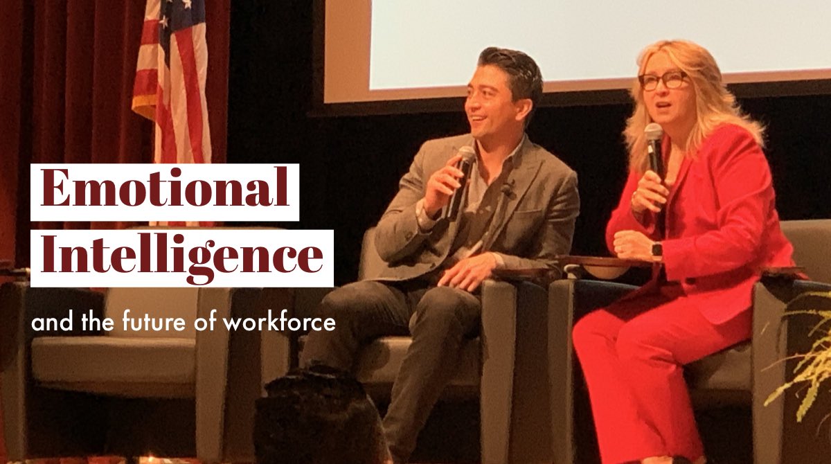 weareimago's tweet photo. Emotional Intelligence and the future of workforce chat with @DrGoldsmith777 and @EdgarBlunt at the Fresno City College Convocation. #EmotionalIntelligence #AutomationProof #SeekToLove https://t.co/5DiAvVgyIL