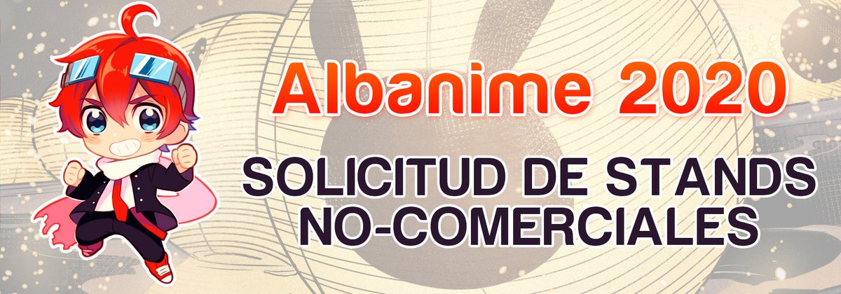 Albanime's tweet photo. Si eres ilustrador, creador, artesano o perteneces a una asociación y deseas estar presente en Albanime 2020 para promocionar tu trabajo, ya puedes solicitar un stand no comercial.
https://t.co/4zWWXzBwLO https://t.co/P6lBsXMj8d