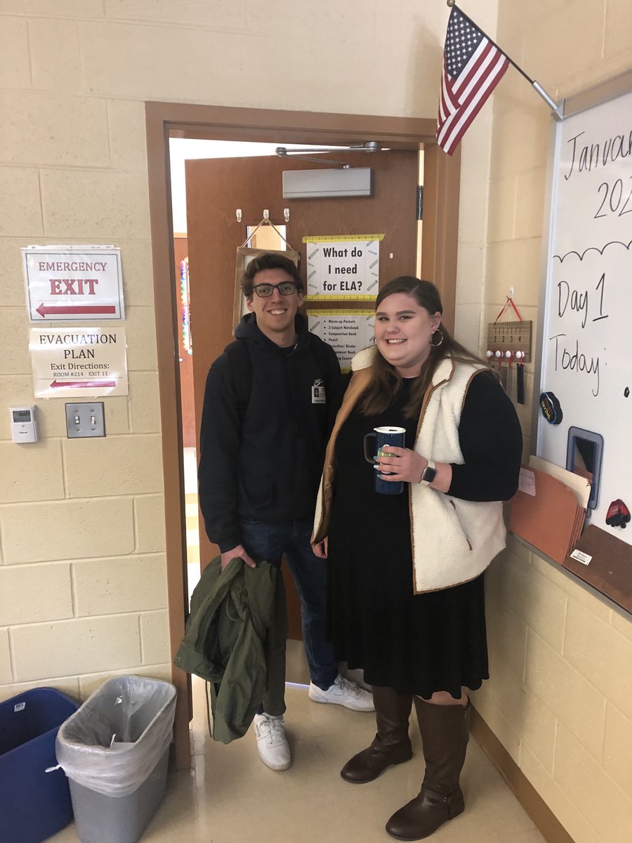 Great to see former Vikings visiting ⁦<a href="/NMSViking/">Mr. Buterbaugh NMS</a>⁩ where you meet and make friends for life! Thanks for visiting Nick O.  and thanks for lending your support! #WeAreNorthley