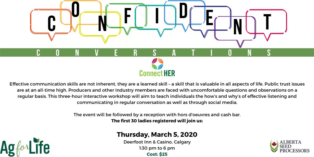 4AgForLife's tweet photo. Effective Communication is a valuable life skill. Join us for an interactive workshop that will teach effective listening & communication skills that can be used in conversation & online
https://t.co/MyOAa6gEqe
Presented with @abseedpro #Womeninag #Agcommunication #Albertaliving https://t.co/SNtNwT6RvS