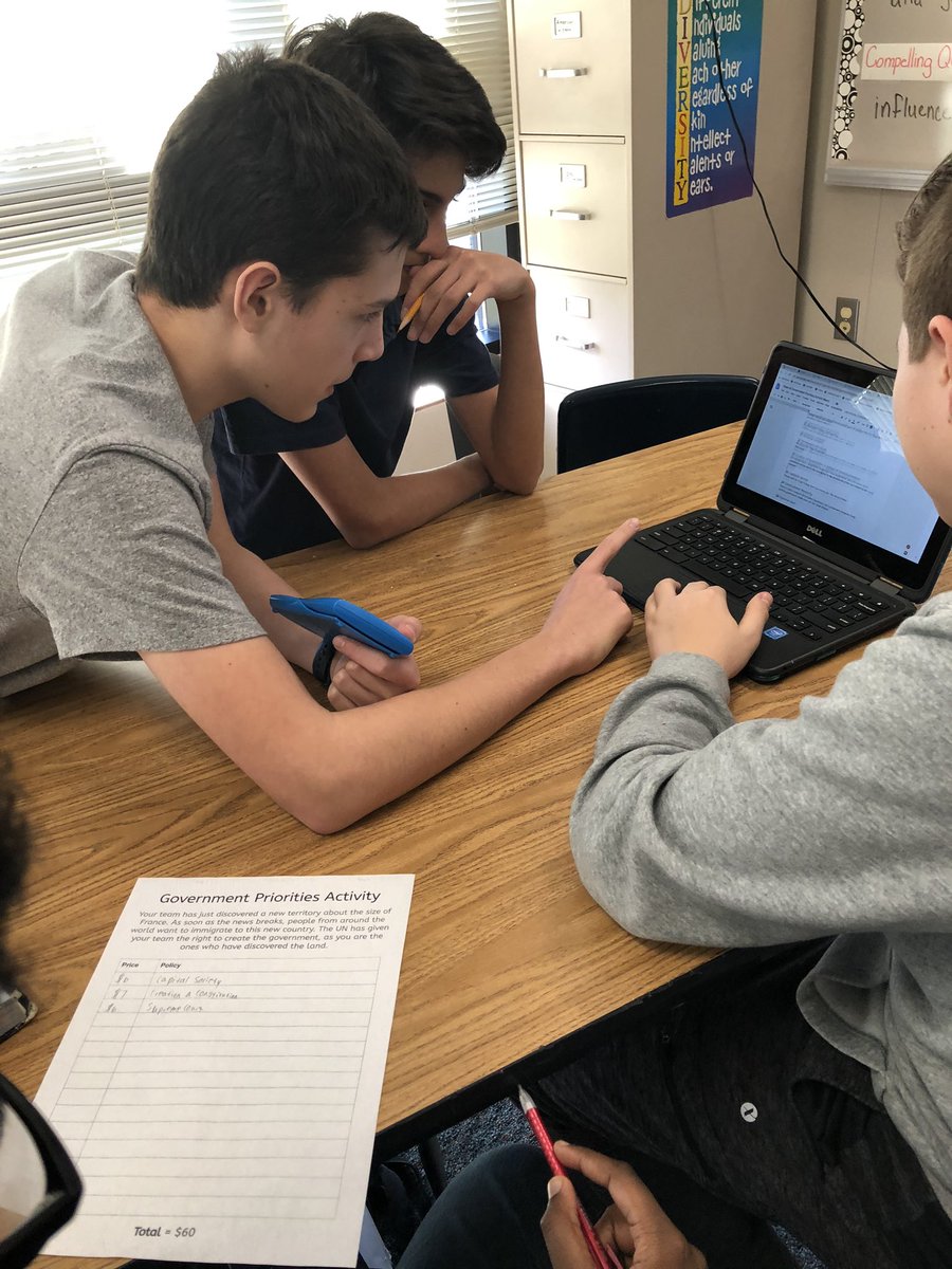wilch_beth's tweet photo. DTA student Lexi Dempsey created an awesome lesson for 8th grade history @KarrerMS Ss created their own government for their New country and needed to defend their choices! Ss demonstrated a great knowledge of our Constitution. @dtadublin @wilch_beth https://t.co/FE4Fc1mcJy