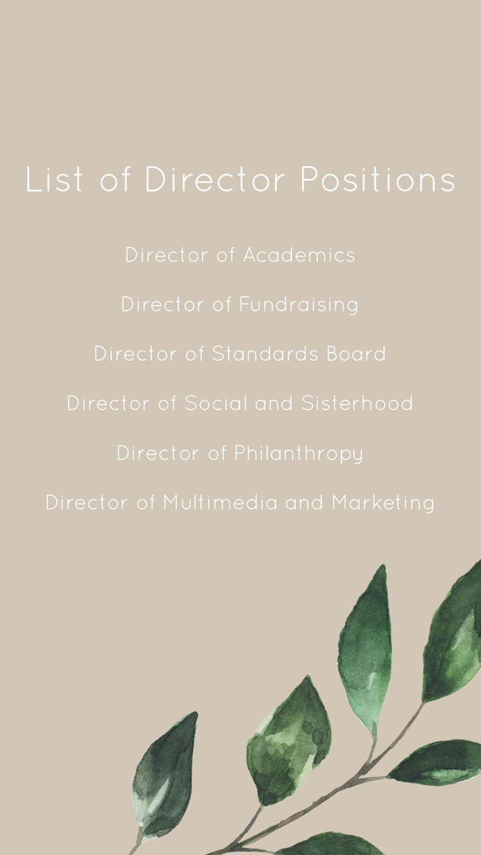 Are you in CPC and want to get involved more and represent the council? Director applications are not available! Contact your CPC delegate for the application. Applications are due Monday, January 20th.