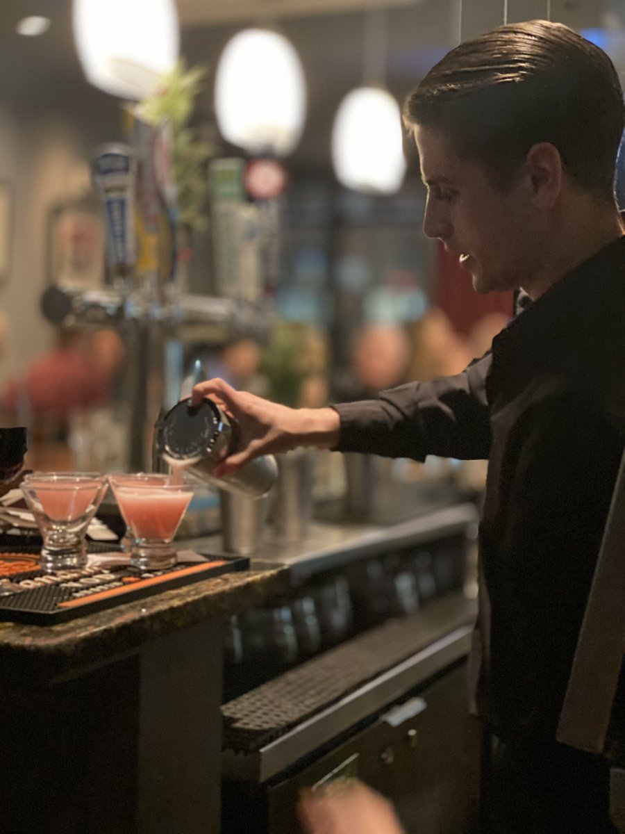 MonicasBoston's tweet image. Thirsty? @mattnagle is here whip up some cocktails to warm you up on these fridged January days