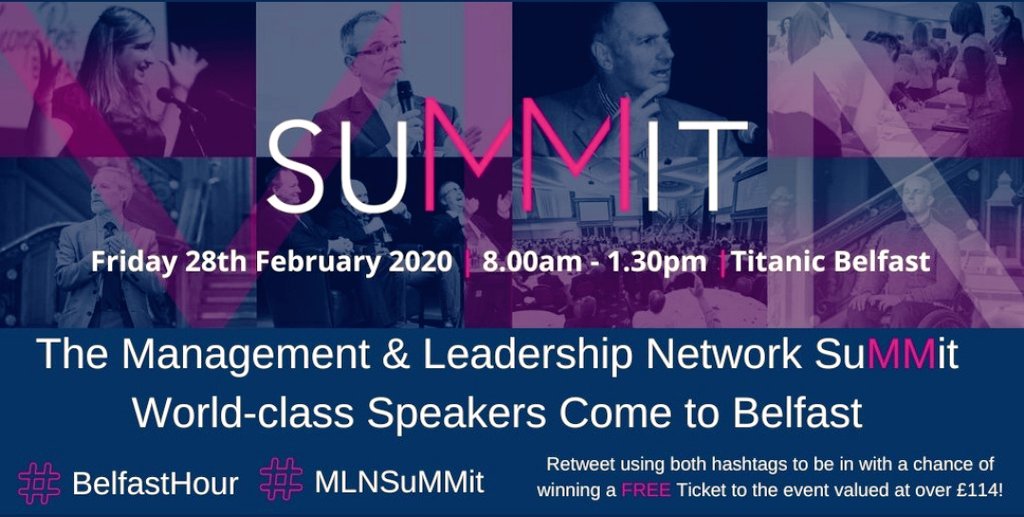 Looking forward to #Belfasthour tonight where we will be giving away  an #MLNSummit  ticket and  telling you more about the world-class line-up