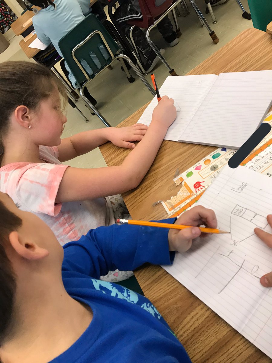 MrsBattgrade2's tweet photo. Problem solving with partners. #tapediagram madness and such amazing progress! 🎉@ChpsTweets @CHPSK5MathCoach @eureka_math @bret_es https://t.co/1xjPXsZfWA
