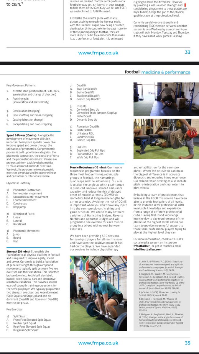 Our article in the Football Medicine &amp; Performance Magazine #FSCR #FMPA