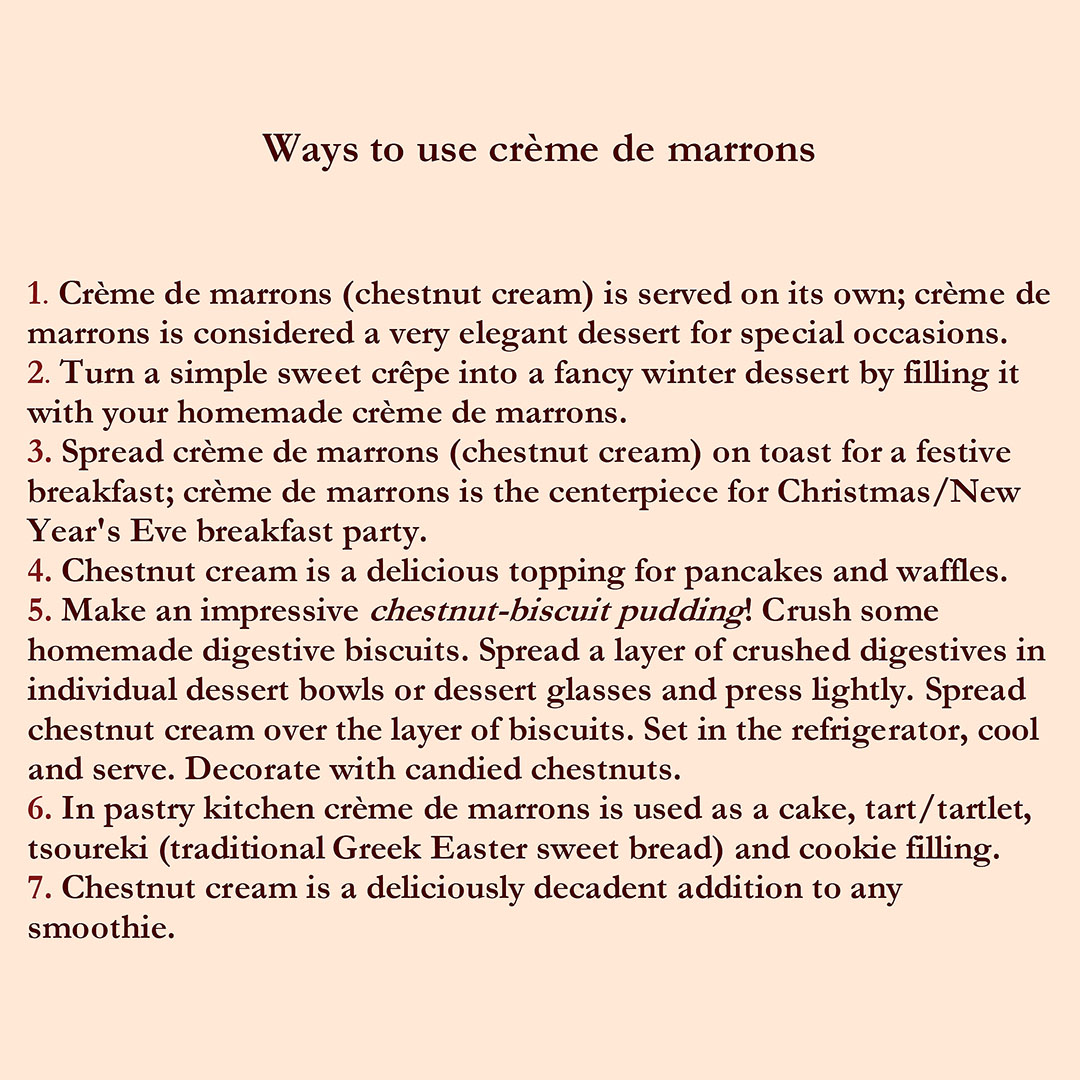 SophiaMelliar's tweet photo. Crème de marrons is a glamorous dessert and a  is a versatile indulgence.

Crème de Marrons (Chestnut Cream) 🌰 https://t.co/fuTTYR5XFQ

#ChestnutCream #CrèmedeMarrons #Dessert #Vegan #Glutenfree #RetroRecipe #VintageRecipe #HealthyBreadbySophia https://t.co/HDRCvsvqwn