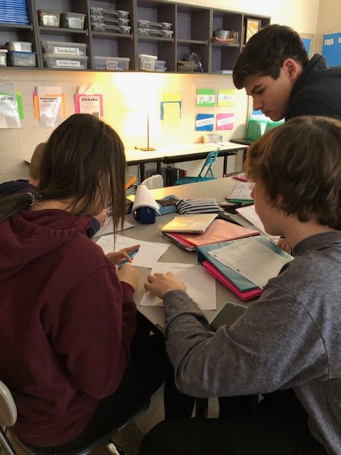 LDSspotlight's tweet photo. Mrs. Suder's Algebra 1 students take turns teaching each other different methods of solving systems of equations in small groups-collaborating, reflecting, and owning their own learning.  They tell me this teaching thing is harder than it looks! @NagelNighthawks #Nagelbethechange https://t.co/GWLpLJa6a7