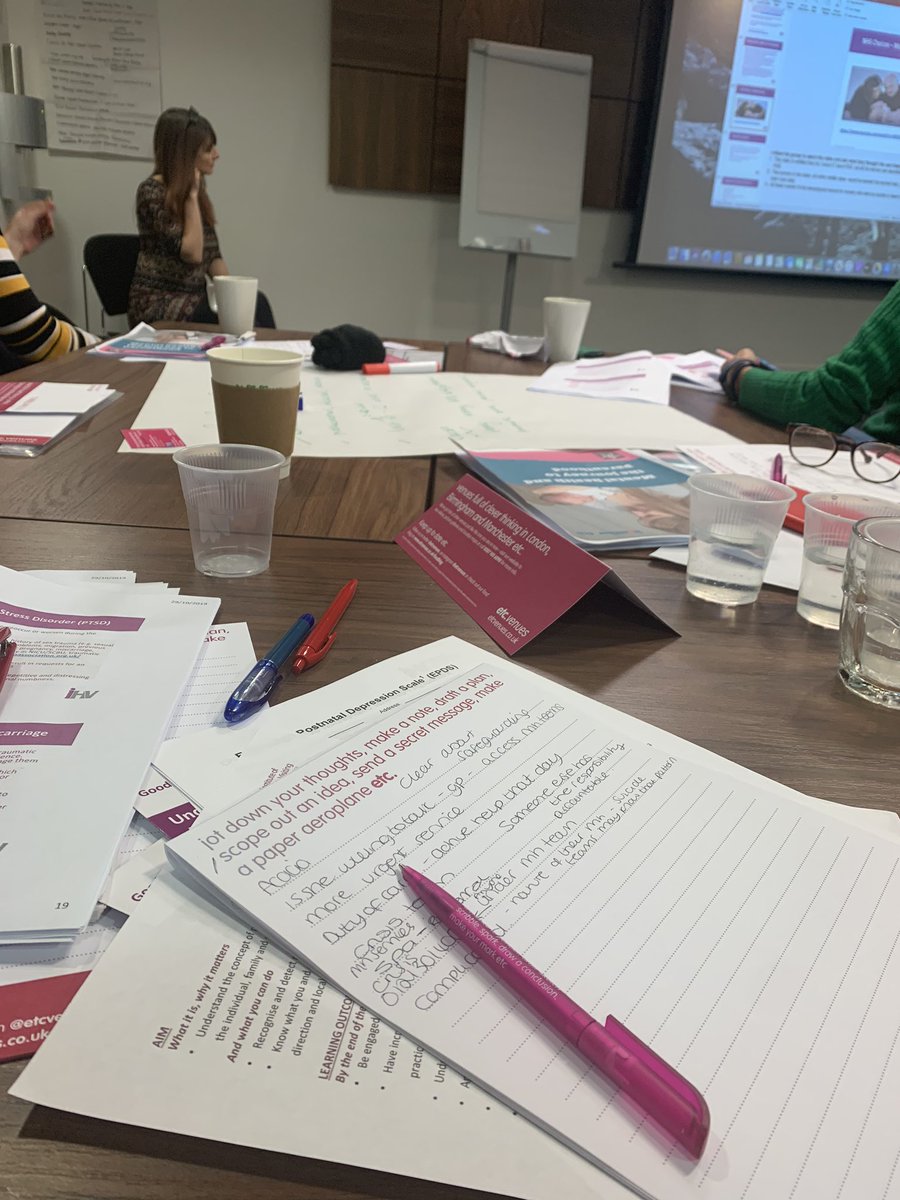 ChloeCadby's tweet photo. Excellent training today @iHealthVisiting thank you @sparkywoolley @sashabarber41 @DrHoM_Carmel #perinatalmentalhealth 🖊📚💞 https://t.co/UffgMZwR0I