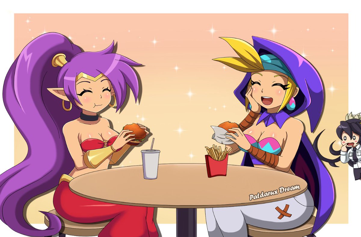 Shantae and Sky on a relaxing afternoon.
I hope you like it!

#Shantae #Sky #Shantae5 #Patdarux @WayForward #Filia #ShantaeAndSky #ShantaeandtheSevenSirens