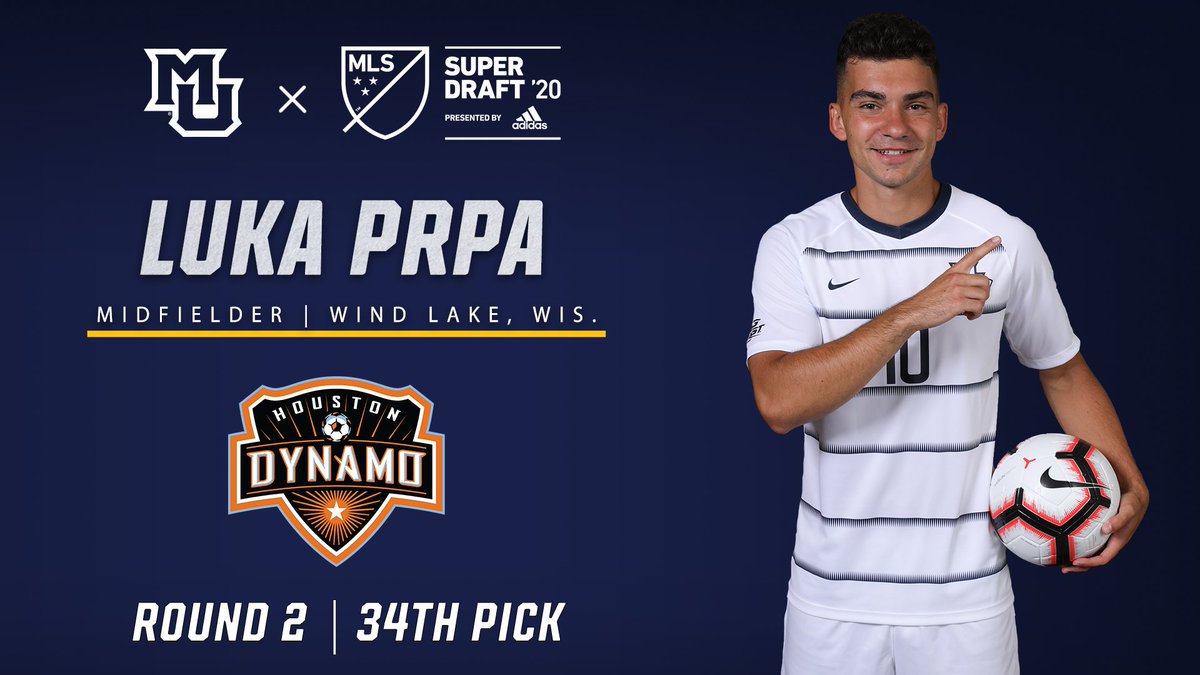 With the 34th pick of the MLS  #SuperDraft, MU midfielder Luka Prpa (<a href="/Luka_Prpa/">Luka Prpa</a>) is selected by the <a href="/HoustonDynamo/">Houston Dynamo FC</a>!

#WeAreMarquette | #MarquetteSoccer