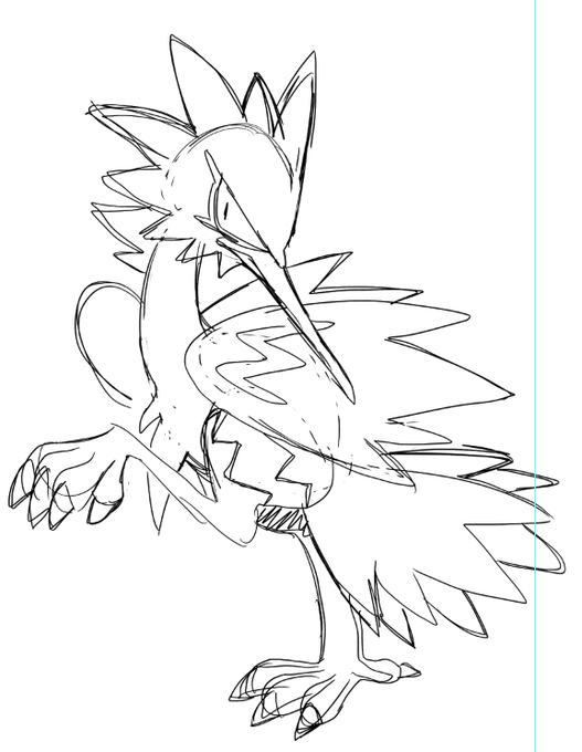 started doodlin a zappy bird but aint got no time in the day to finish so... rough birdy 