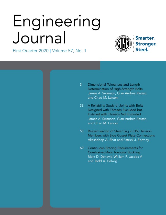 aisc's tweet photo. The First Quarter 2020 Engineering Journal is here! Check it out now at https://t.co/R9t1G3SQQc.
#EngineeringJournal #StructuralSteel https://t.co/KvcpzWMi9q