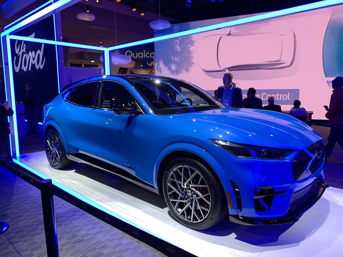 PDXTech's tweet photo. Electric Ford Mustang Mach E #ces2020 @Ford @FordMustang https://t.co/TNebXBNGVg