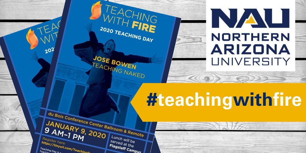 RitaCheng_'s tweet photo. Inspired by guest speaker @josebowen who spoke @NAU Teaching Day 2020 & grateful for the opportunity to work with our outstanding faculty in establishing focus & goals as we launch into a new semester. #TeachingWithFire @NAUTeachAcademy https://t.co/R0RYhnu20U