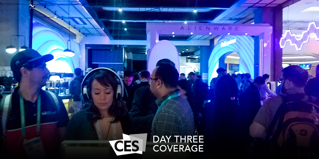 NETGEARgaming's tweet photo. We've had fun (maybe too much fun) covering the coolest gaming tech at CES, but we're not done yet. What's in store for Day 3? Stay tuned to see! #NETGEARCES2020 #CES2020 https://t.co/8kOZgRQlhH https://t.co/nwO1QmplJ1
