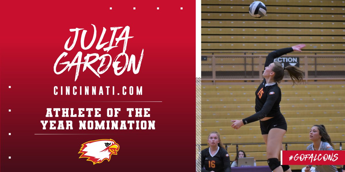 Congratulations to the Falcon Girls Volleyball team for being  nominated for Team of the Year for Cincinnati.com! Congratulations to Julia Gardon and Grace Maziar who were also nominated for Athlete of the Year! #GoFalcons 🏐