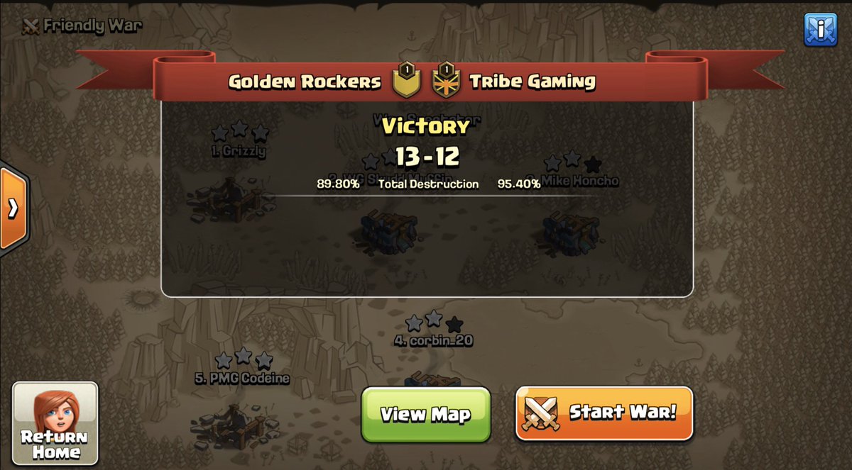 CoC_Drizzle's tweet photo. First two wars of Phase 1 NA ESL mobile open 💪🏼 @ESLClashofClans  @ClashofClans @rockersesports @GoldenRelic_ https://t.co/W2QwQcFcy9