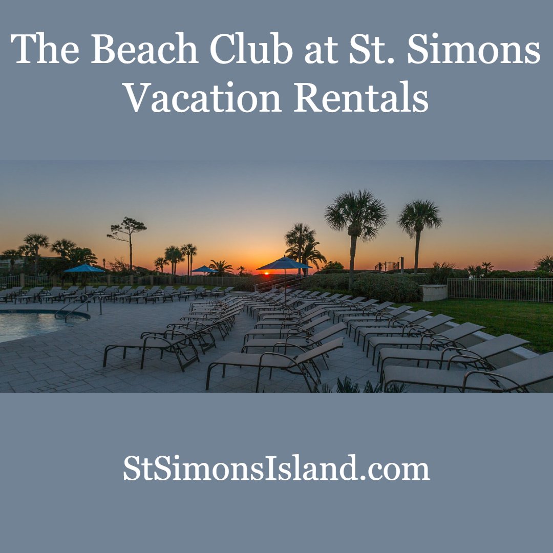 St_SimonsIsland's tweet image. The Beach Club at St. Simon's offers a selection of 1, 2, and 3 bedroom furnished vacation condominiums. Resort amenities include a swimming pool, two hot tubs, a tennis court, fitness center, game room, and business center ~~ Make your booking today &amp;gt;&amp;gt;&amp;gt; ow.ly/5QFF50xRsUS