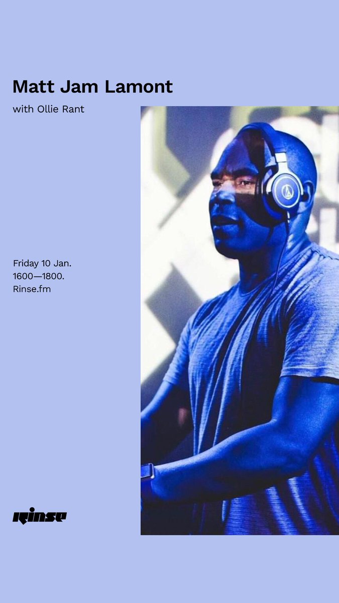 At 4PM it's @MattJamLamont and @ollierant live at rinse.fm/player & 106.8FM #RinseFM