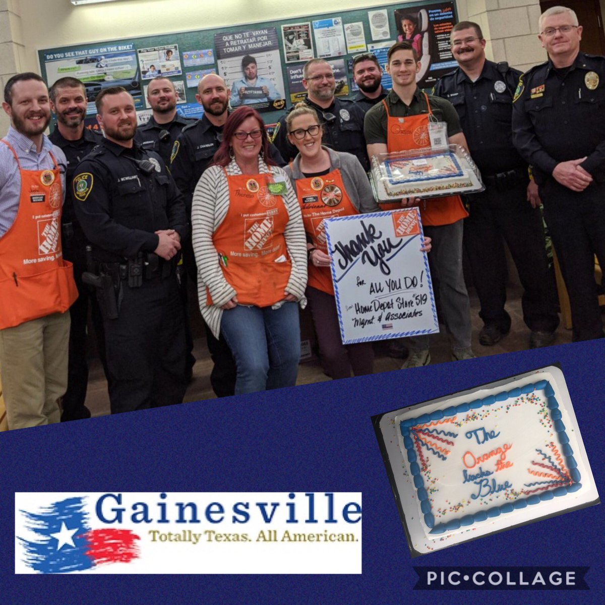 Adrienne Shouse (@shouseadrienne) on Twitter photo It was our honor to deliver lunch, a card, and a cake to our local heroes. The ๐Orange backs ๐งก๐ค๐ the Blue ๐ฎ๐ผโโ๏ธ๐ฎ๐ปโโ๏ธ <a href="/GPDTexas/">Gainesville Police</a> #shinelike5one9โญ๏ธ #LawEnforcementAppreciationDay It was our honor to deliver lunch, a card, and a cake to our local heroes. The ๐Orange backs ๐งก๐ค๐ the Blue ๐ฎ๐ผโโ๏ธ๐ฎ๐ปโโ๏ธ <a href="/GPDTexas/">Gainesville Police</a> #shinelike5one9โญ๏ธ #LawEnforcementAppreciationDay