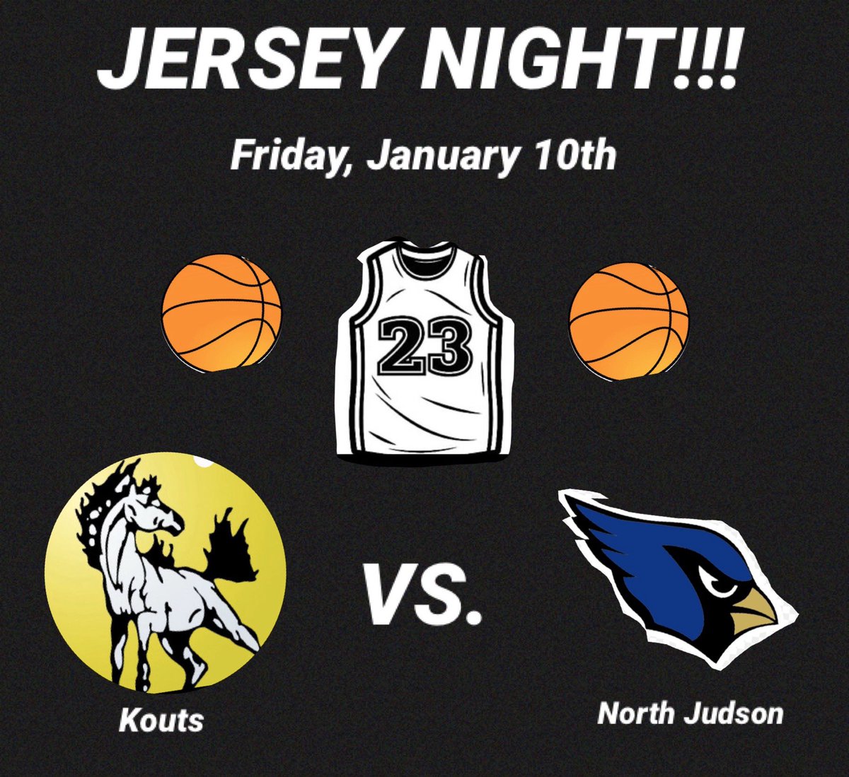 khspepblock1's tweet photo. Jersey night this Friday against North Judson! Jv at 5:30, Varsity follows!!! https://t.co/YSvfYVviZ0