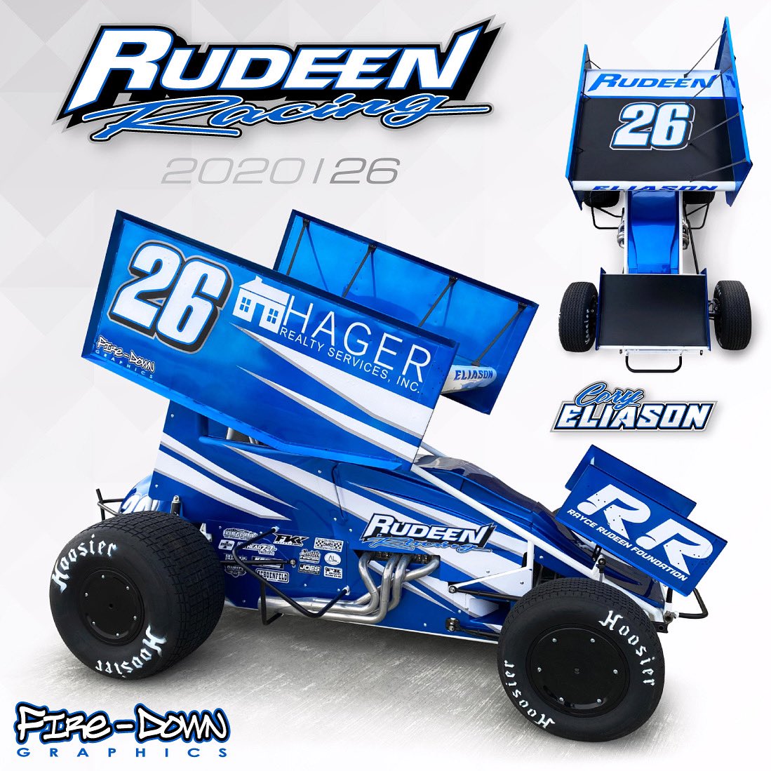 FireDownGraphic's tweet photo. The 2020 design for @rudeenracing. @Cory_Eliason will be behind the wheel as they compete full time with the @ASCoC along w/ other selected races. Blessed to have yet another year working with @26bluelabel &amp; his team! Big thx to @AaronOtt_25 for doing a great job with the vinyl. https://t.co/Qy00IbjfGT