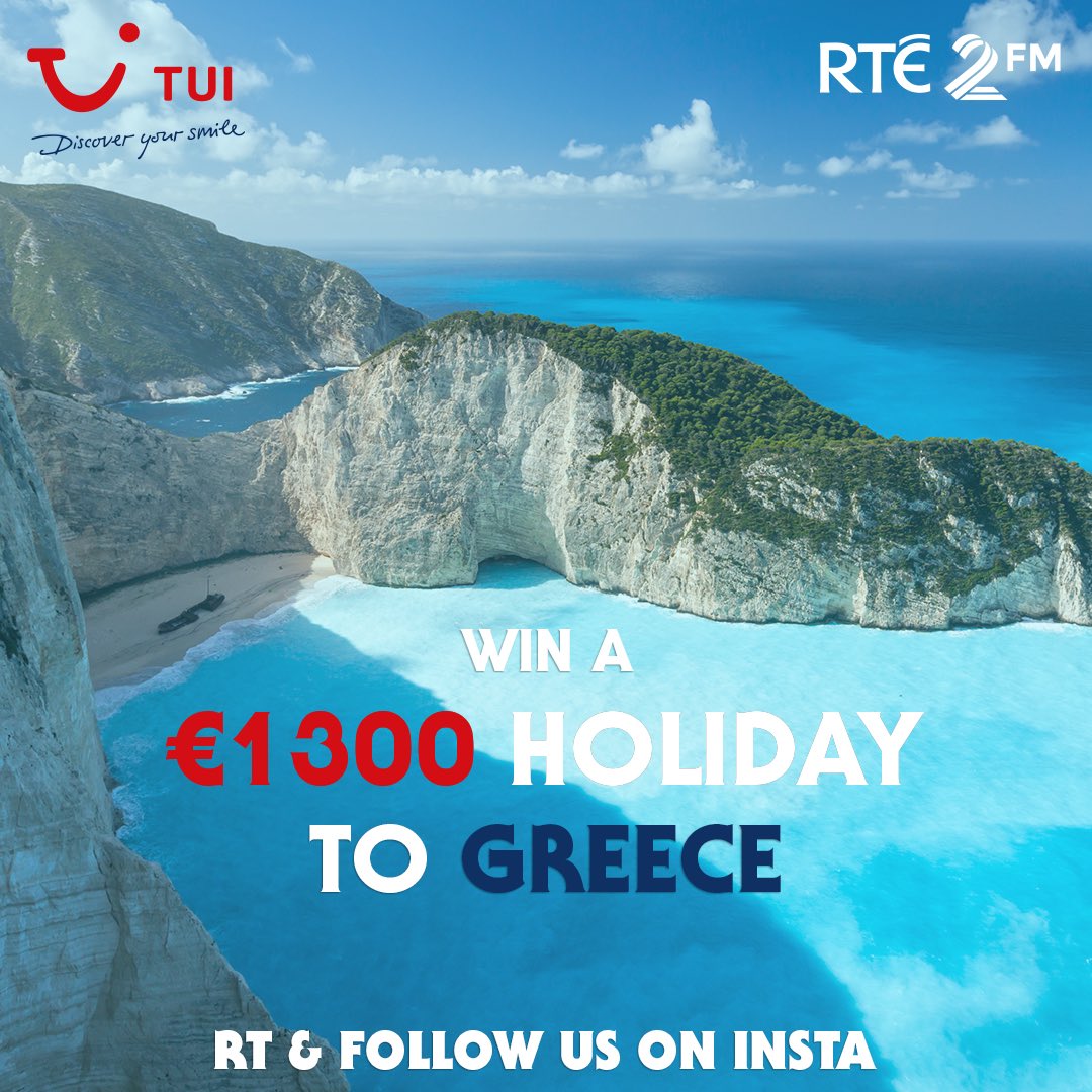 WIN a €1300 <a href="/TUIIreland/">TUI Ireland</a> holiday to Greece 😲 

RT this post &amp; FOLLOW us on Instagram 😎

instagram.com/rte2fm/