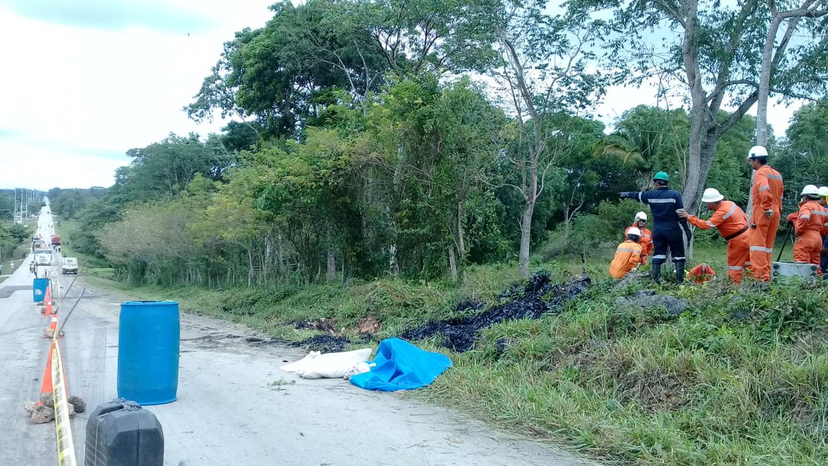 Ejercito_GT's tweet photo. #EjércitoGT a través de la Brigada Especial de Operaciones de Selva apoyó a @ConredGuatemala, en acciones para contención de derrame de petróleo en aldea Rancho Alegre, Sayaxché, #Petén, con el objeto de evitar accidentes de tránsito.
#365DíasAlServicioDeMiPatria https://t.co/kgjaybMsrM