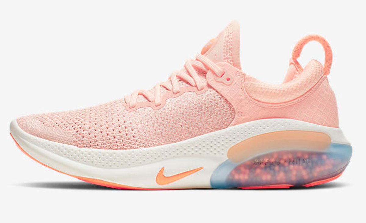 SOLELINKS's tweet photo. Ad: STEAL! Women's Nike Joyride Run Flyknit 'Sunset Tint' on sale for only $52.50 + shipping, use code NEWDRIP50 => https://t.co/jWv9sn483z https://t.co/bKjsfC3Z9u