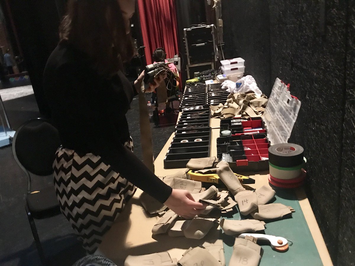 PHSPerforms's tweet image. It’s hustle time. Makeup, costumes, wigs, mic check, and props in place for full rehearsal. One last chance to lock everything in before tonight’s main stage show! #MagicToDo #KSThesFest20 @ksthespians @PittsburgUSD250