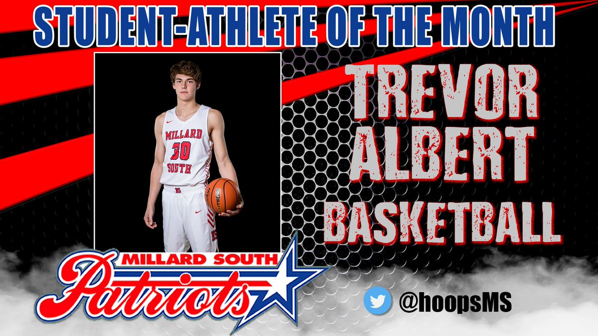 Trevor is excelling on the court and in the classroom.  He is averaging 11.5 points, 6.3 rebounds, and 2.6 blocks for the varsity basketball team while meeting the academic demands of his early college course work.  Great job, Trevor! <a href="/hoopsMS/">Millard South Hoops</a>