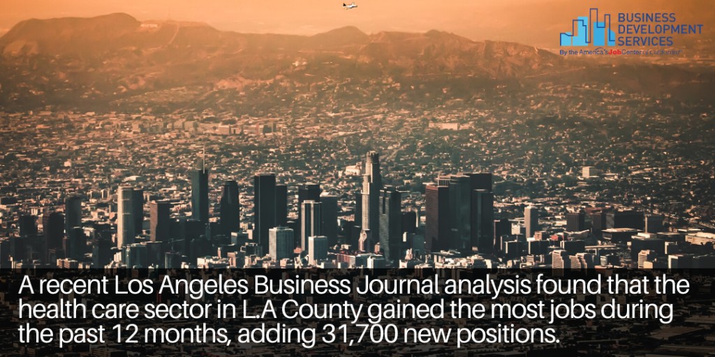 LACbizdev's tweet photo. According to the L.A Business Journal "For the 12-month period ending in November, employers added 81,900 jobs to their payrolls for a growth rate of 1.8% from November of last year." Link to story below:

https://t.co/ho9nhFd0So

#LACountyReview #Business #LABusinessJournal https://t.co/S6UK3Gmcu3