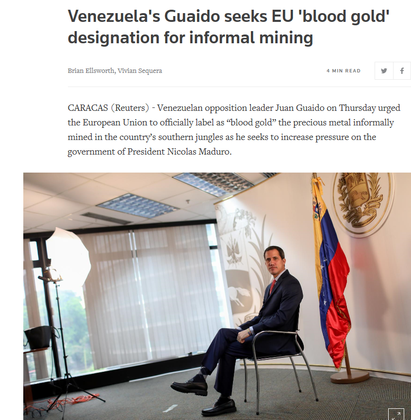 15/ Gold exports are Zim's opportunity to buttress its ZWL value, BUTbeing risked by the violence surrounding its extraction & trade. @SandeJaqueline  @MichaelMuteked1  @jewels_bbyju Venezuela's Guaido seeks EU 'blood gold' designation for informal...  https://reut.rs/2t41Ic7 