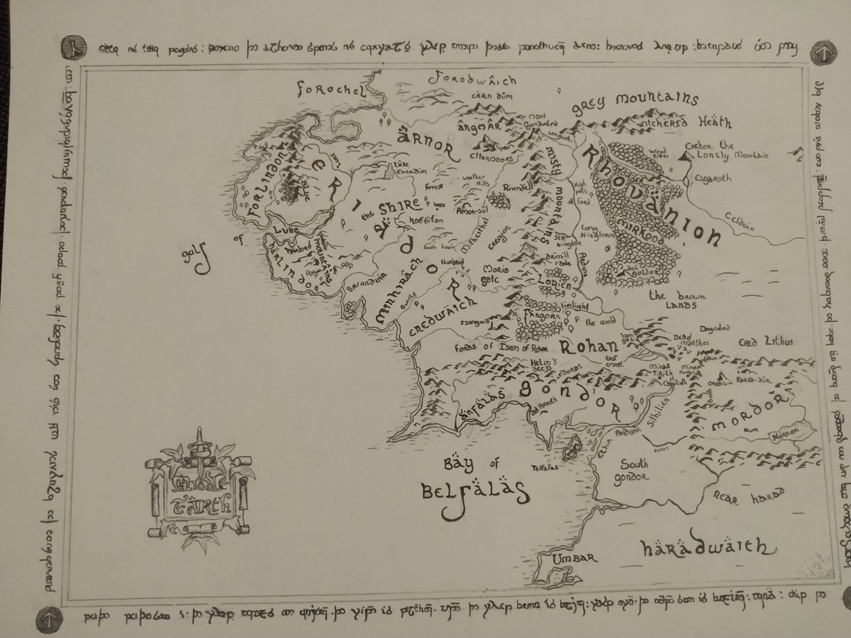 TheDroogie's tweet photo. Mon frère, 12 ans, a passé plusieurs heures à créer cette magnifique carte de la Terre du Milieu juste pour le plaisir. Donnez-lui l'encouragement et les félicitations qu'il mérite ! https://t.co/z5JNP0xGd4