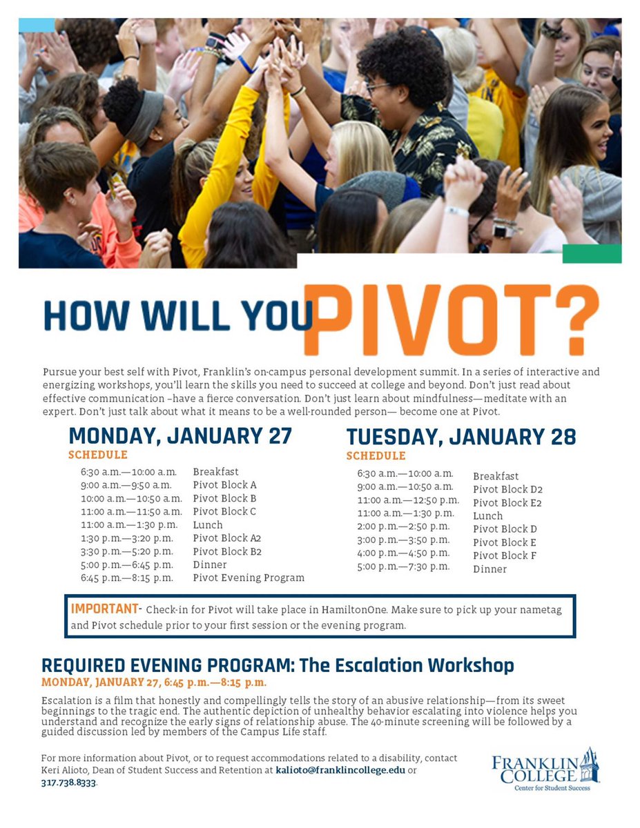 LaunchFranklin's tweet photo. Check out the Pivot 2020 schedule for valuable information and important details. It’s also in your email. How will you Pivot? #FCPivot #FCLaunch https://t.co/b0LbW4mDmb