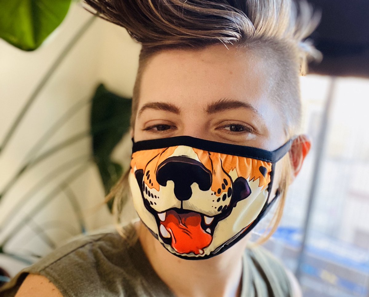 Kour on Twitter: "Have you been waiting to buy my Maw Masks? Well! I finally set up shop! Get them while they last, some designs are almost sold out! https://t.co/27n08YpX6I #mask #animal