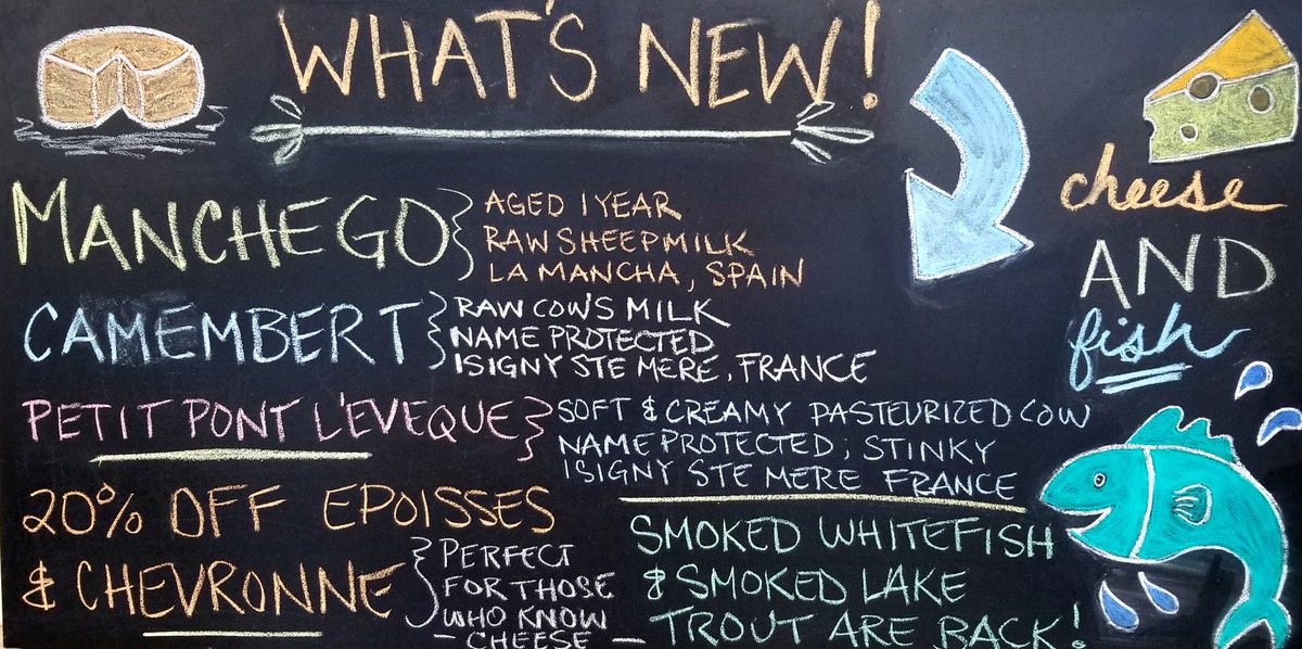 Check out what's new @GuelphMarket and we have some great deals on some stellar cheese 🧀 20% OFF Epoisses, Camembert and Le Chevronne + we are fully loaded with #PurvisFisheries smoked Whitefish, smoked Fish Spread &amp; smoked Lake Trout. #fish #cheese #GuelphMarket #tasteofcraft