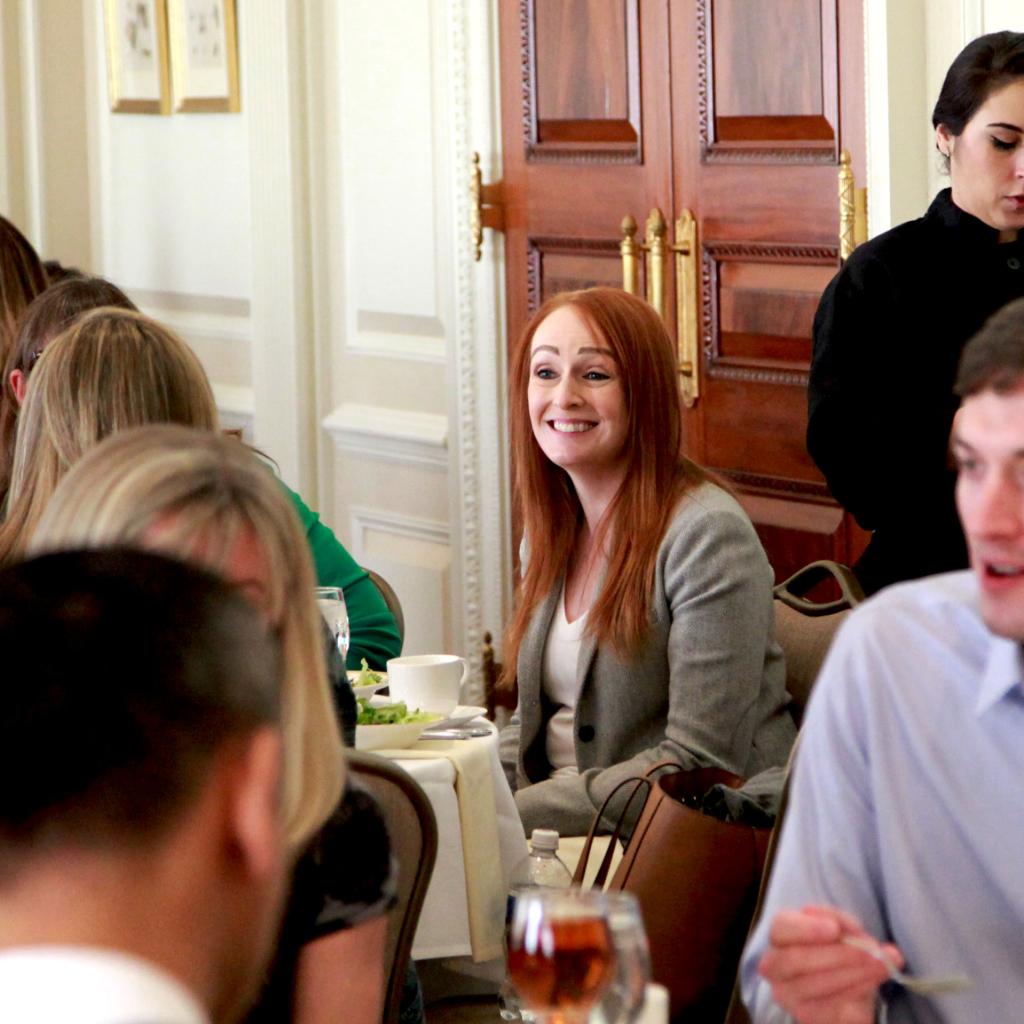 Smiling female student